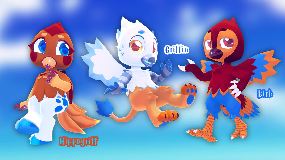 Griffin, Hippogriff and Birb Griffin, Hippogriff and Birb